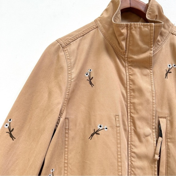 Madewell Embroidered Pessage Jacket Floral Military Style, Size Medium - Picture 8 of 16